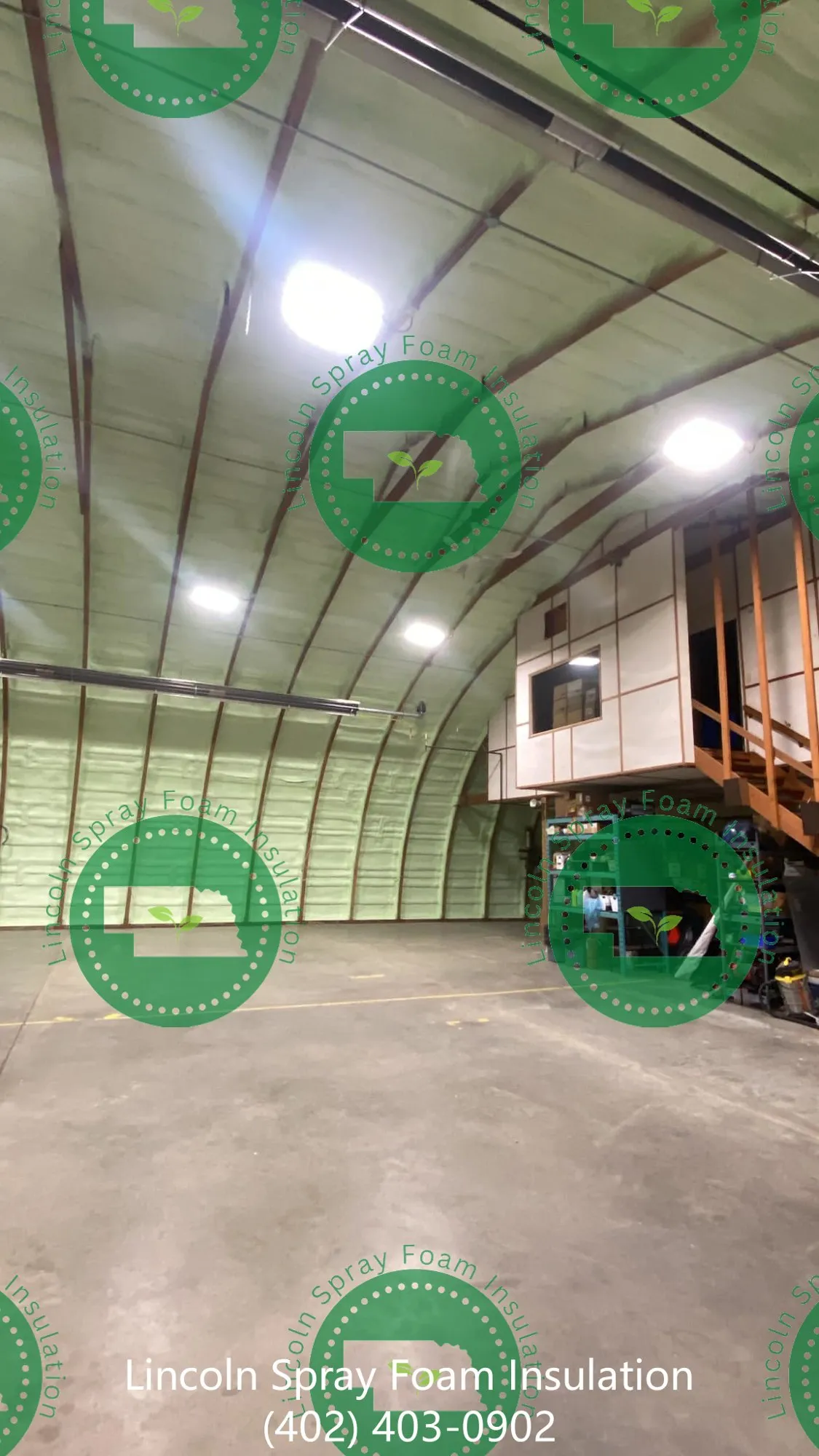 Spray foam insulation work detail