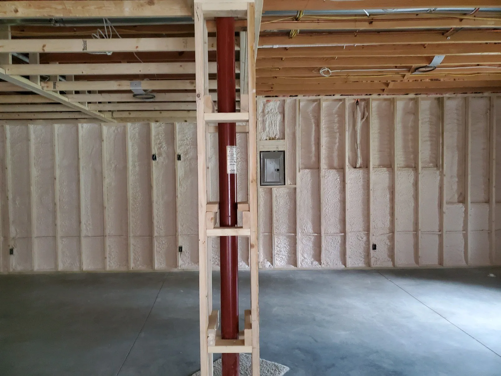 Attic insulation detail